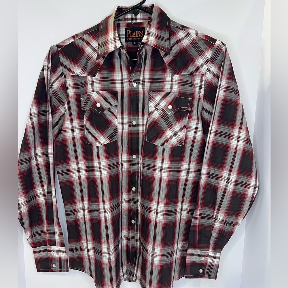 Plains Western Wear Boys Pearl Snap Button Down Shirt